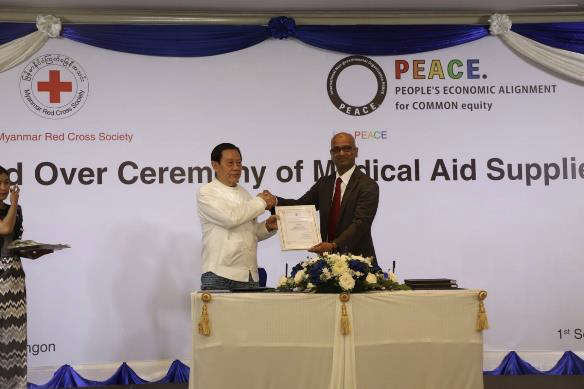 Myanmar Aid Handover Ceremony