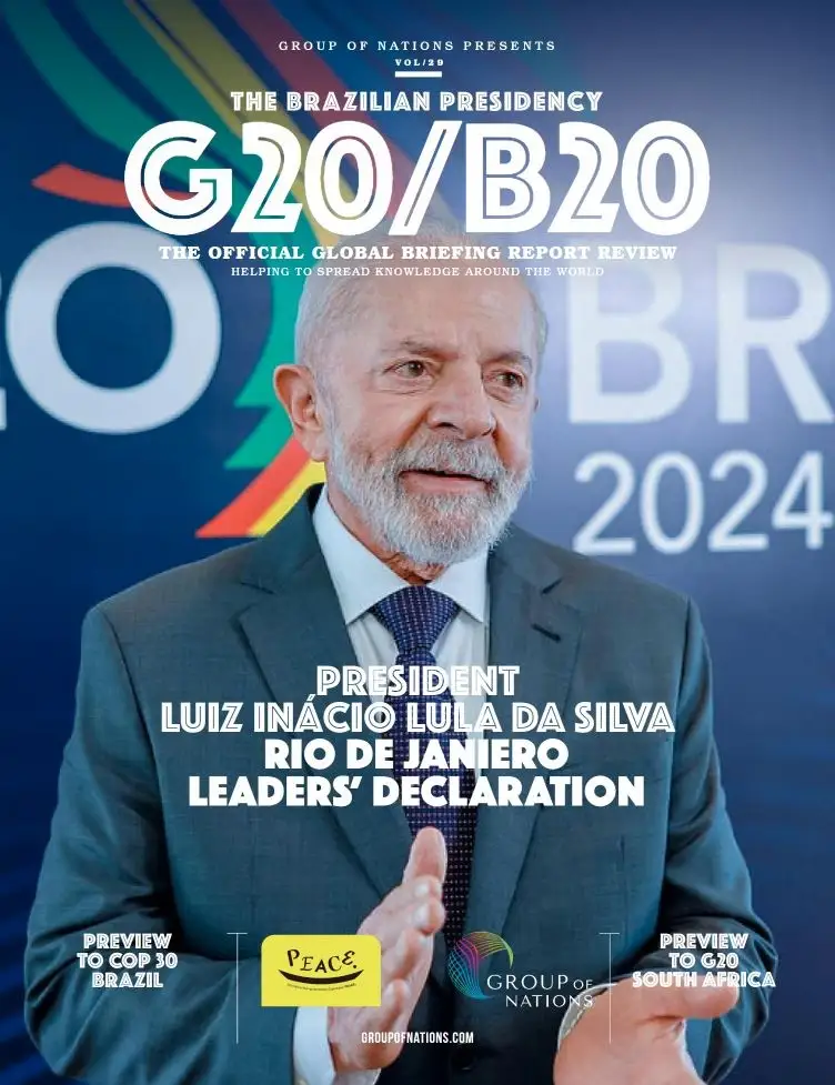Feature Article on International Non-governmental Organization PEACE. Published in the Official G20 Magazine